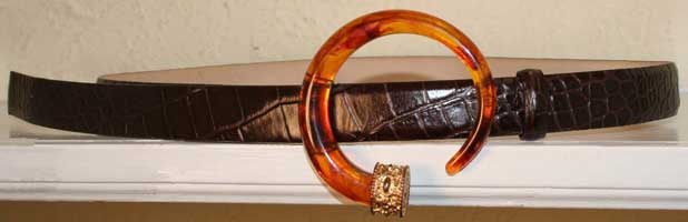 Tortoiseshell Crescent Scythe Buckle
