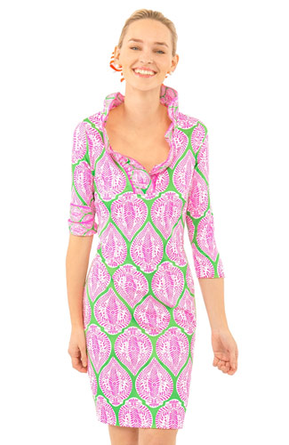 Ruffneck Jersey Dress Indian Summer