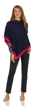 Carolyn Pima Cotton Navy/Berry
