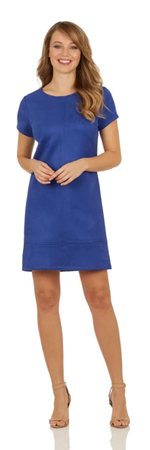 Kayla Faux Suede Lapis Blue