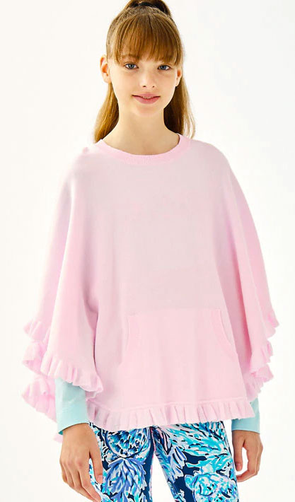 Pink Ruffle Poncho