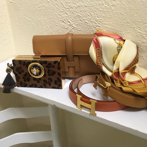 H Bag Belts Scarf Leopard clutch