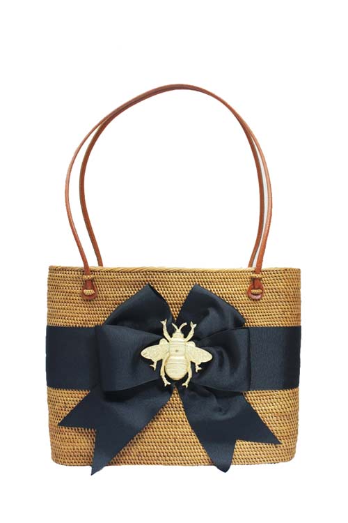 Customizable Wicker Straw  Bow Emblem