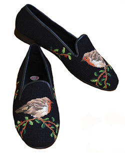 by paige birds needlepoint loafers