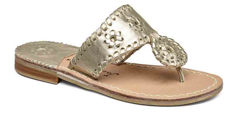 Jack Rogers Hamptons Miss Sandal Platinum
